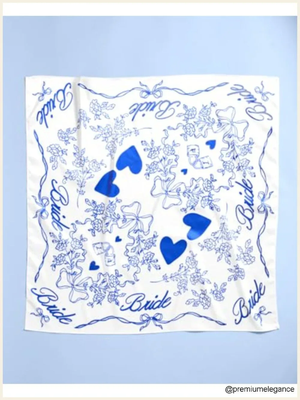 White Bridal Silk Head Scarf, Bride Bandana, Bachelorette Party Accessory, 27x27